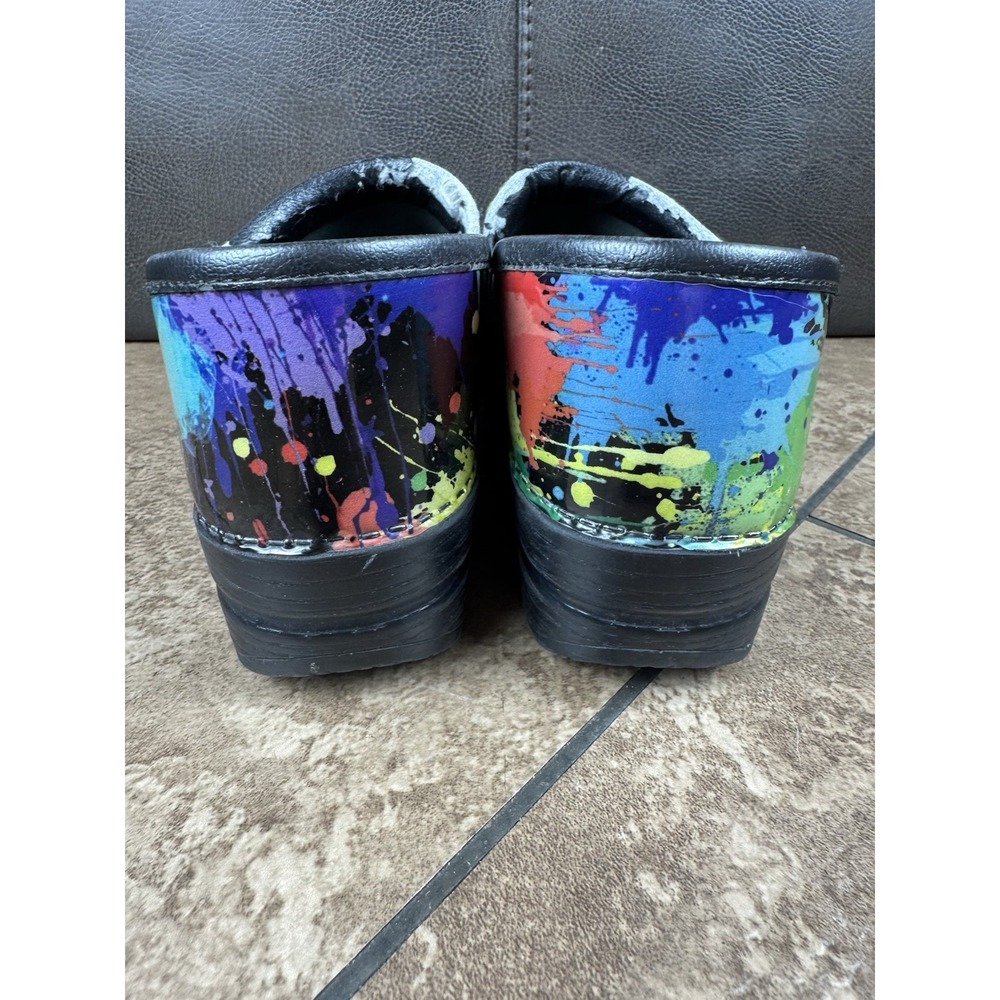 Dansko Professional Clogs Paint Splatter Shoes 38 EU Women's US 8 - Picture 5 of 9